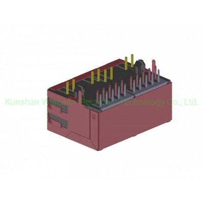 RJ45 1*2 1*3 1*4 1*5 1*6 PCB Connector